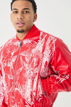 boohooMAN Boxy Embroide Bomber | UK| Coats & Jackets