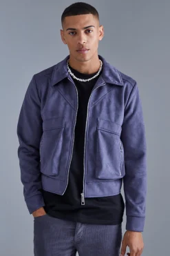 boohooMAN Boxy Faux Suede Collared Jacket | UK| Coats & Jackets