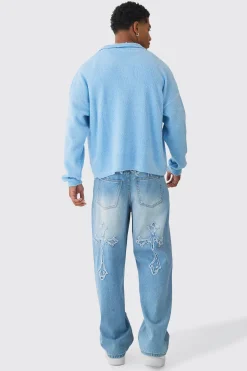 boohooMAN Boxy Fit Brushed Knit Cardigan | UK| Knitwear