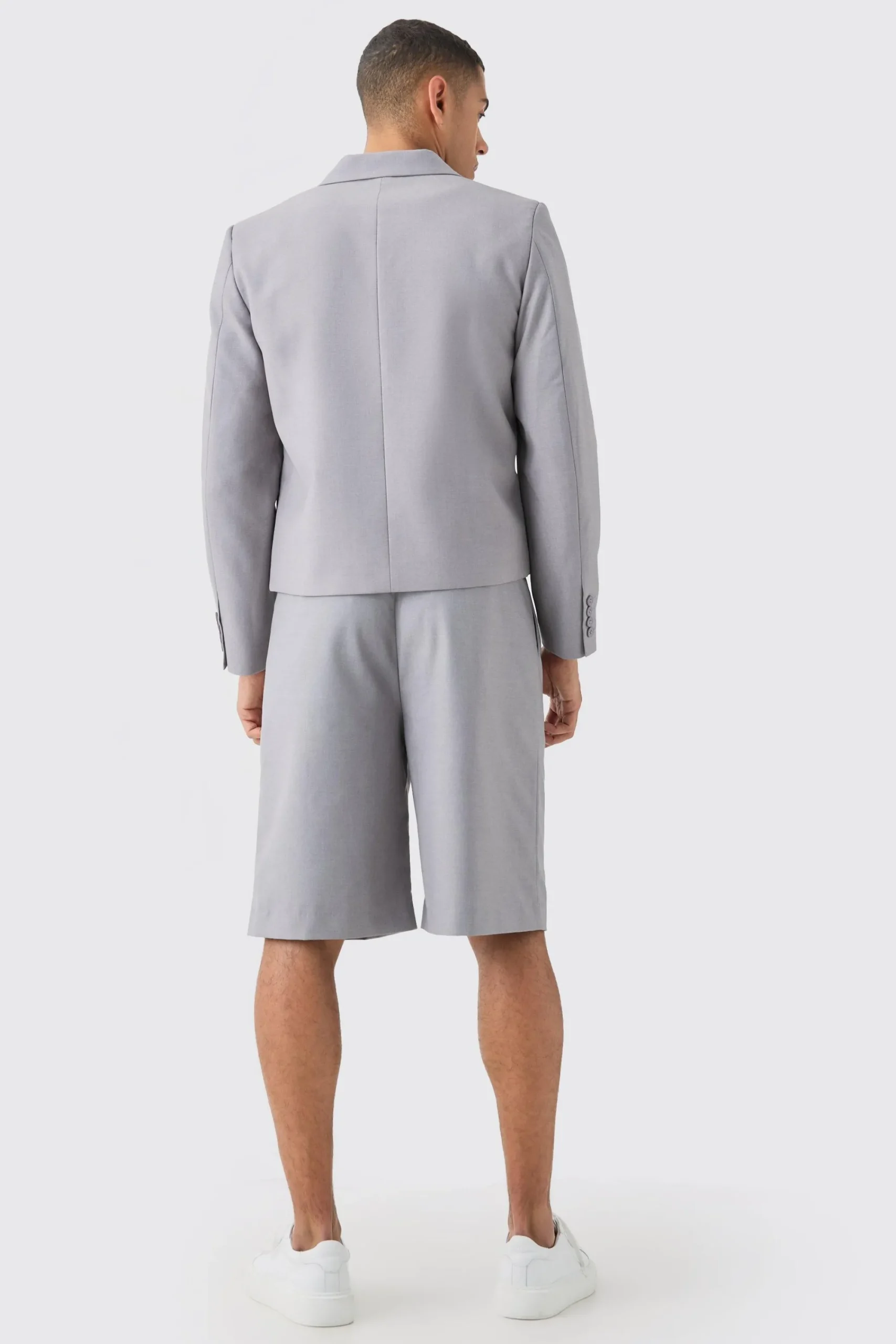 boohooMAN Boxy Fit Cropped Blazer With Wrap Over Detailing In | UK| Suits & Tailoring