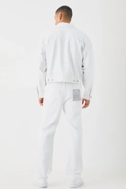 boohooMAN Boxy Fit Denim Jacket With Woven Label | UK| Coats & Jackets