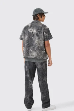 boohooMAN Boxy Fit Fabric Interest Denim Shirt | UK| Shirts