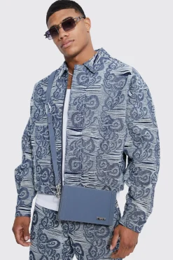 boohooMAN Boxy Fit Fabric Interest Denim Jacket And Jeans | UK| Sets & Co-Ords