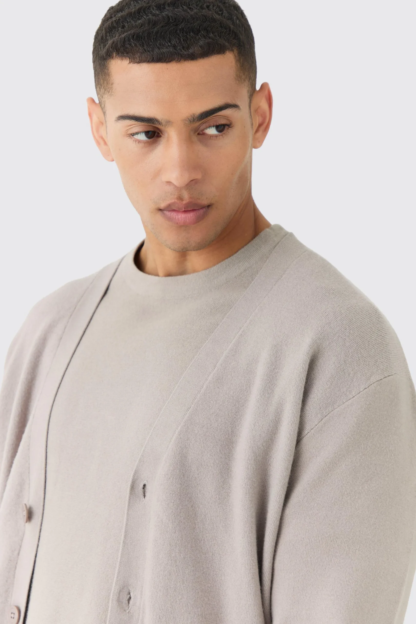 boohooMAN Boxy Fit Knitted Cardigan | UK| Knitwear