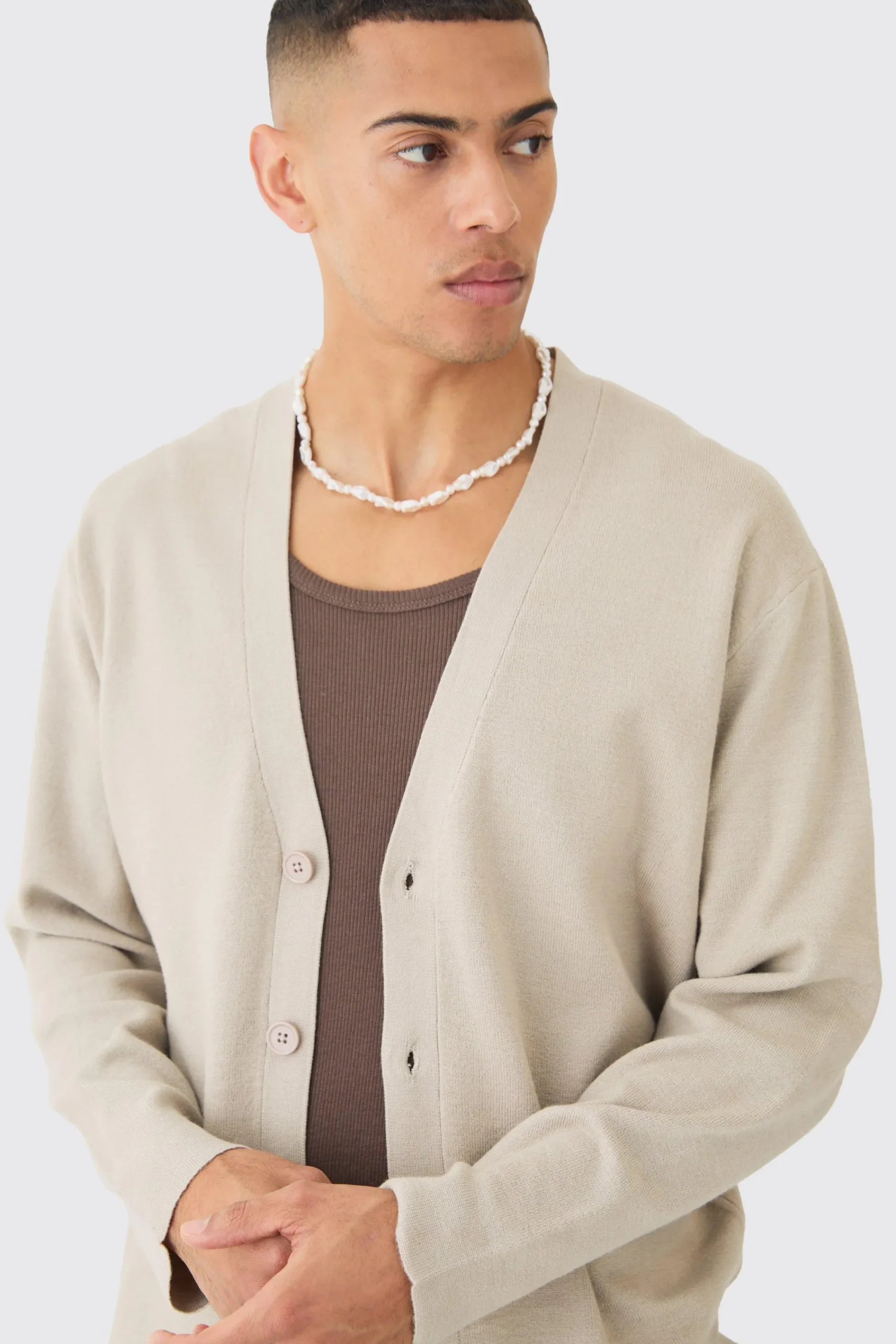 boohooMAN Boxy Fit Knitted Cardigan | UK| Knitwear
