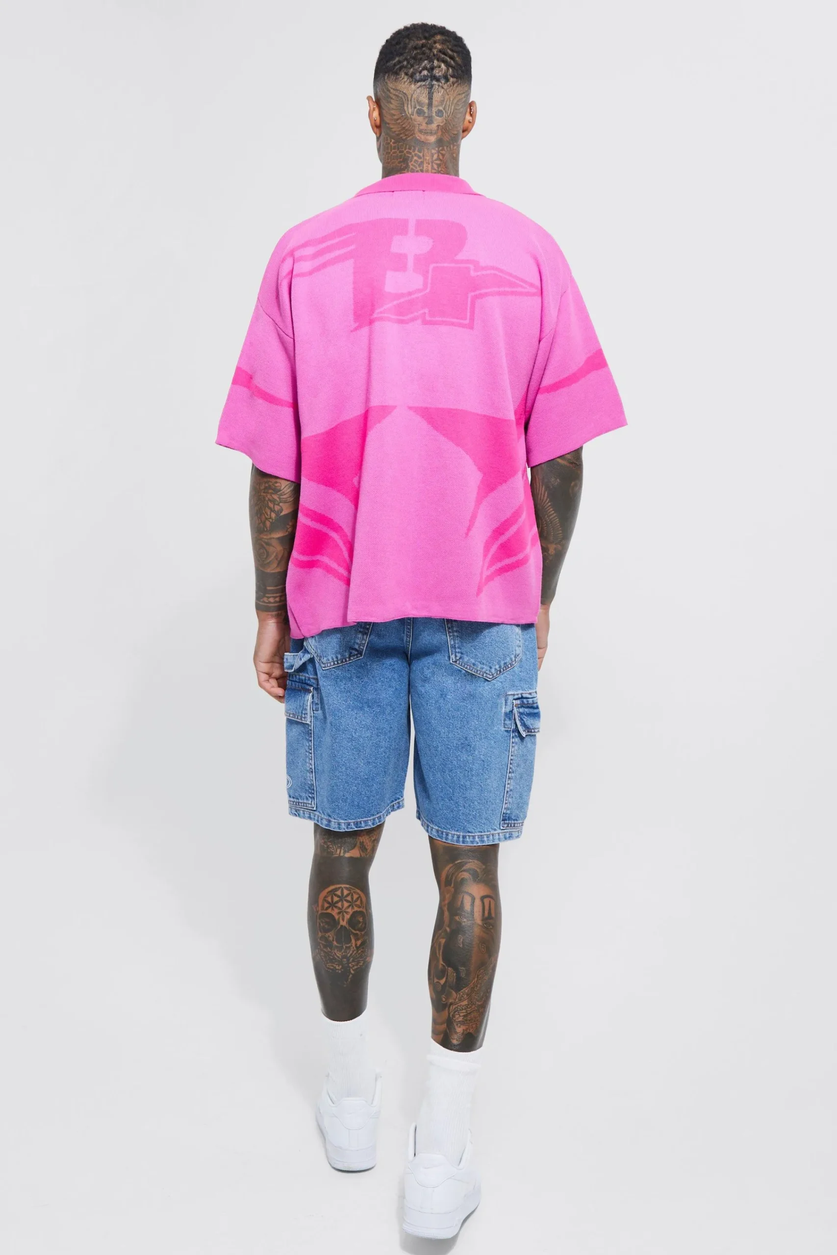 Boxy Fit Knitted Moto Shirt | UK^boohooMAN New