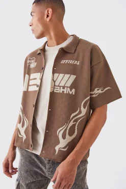 boohooMAN Boxy Fit Knitted Moto Shirt | UK| Knitwear