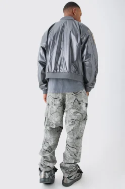 boohooMAN Boxy Fit Metallic Ma1 Bomber | UK| Coats & Jackets