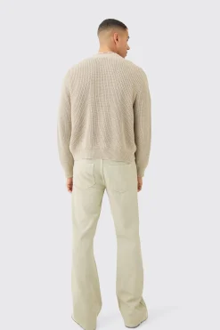 boohooMAN Boxy Fit Ribbed Fisherman Knit Cardigan | UK| Knitwear