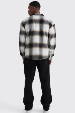 boohooMAN Boxy Flannel Check Shirt | UK| Shirts