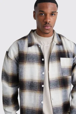 boohooMAN Boxy Flannel Check Shirt | UK| Shirts