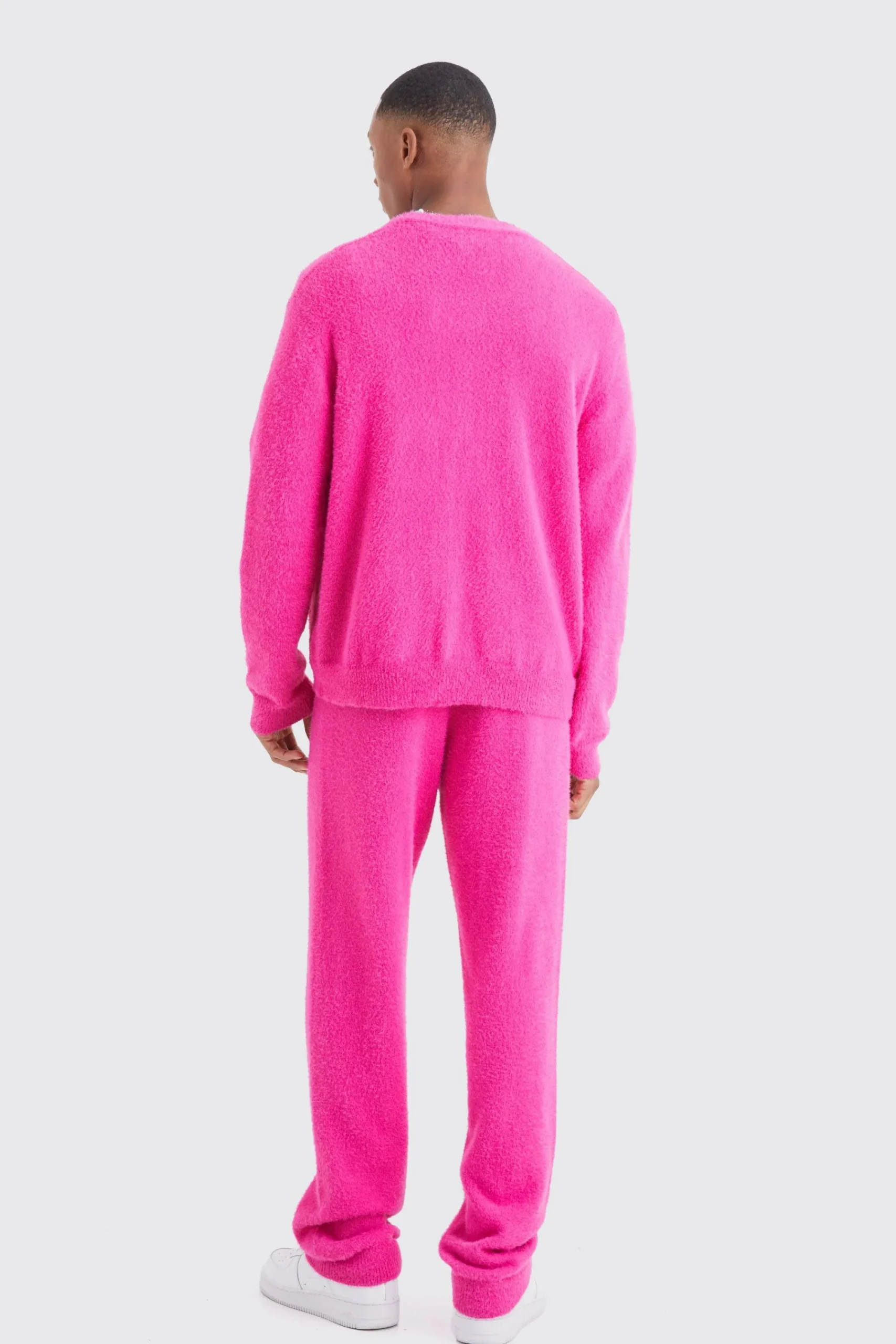 boohooMAN Boxy Fluffy Knitted Cardigan | UK| Knitwear