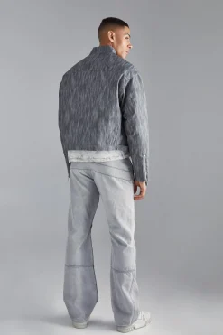 boohooMAN Boxy Funnel Neck Biker Jacket | UK| Coats & Jackets