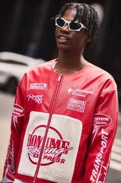 boohooMAN Boxy Homme Crochet Collarless PU Moto Jacket In | UK| Coats & Jackets