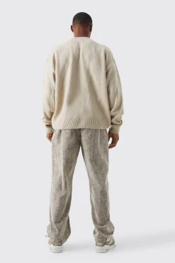 boohooMAN Boxy Homme Extended Neck Brushed Rib Knit Jumper | UK| Knitwear