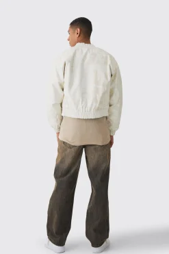 boohooMAN Boxy Homme Printed Bomber Jacket In | UK| Coats & Jackets