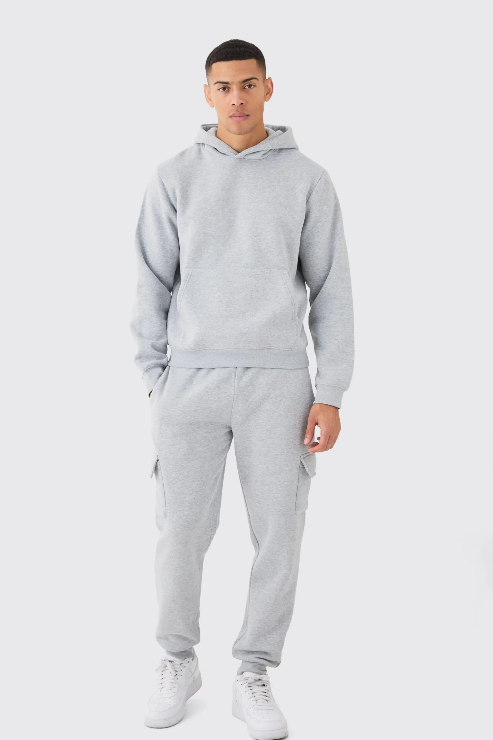 boohooMAN Boxy Hooded Cargo Tracksuit | UK| Tracksuits