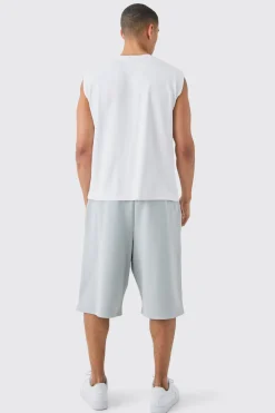 Boxy Interlock Vest With Woven Label | UK^boohooMAN Best