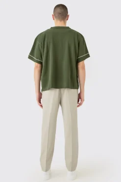 boohooMAN Boxy Jacquard Knit Abstract Detail Shirt In | UK| Shirts|Knitwear