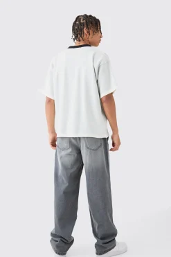 boohooMAN Boxy Jacquard Knit Floral Detail Shirt In | UK| Shirts