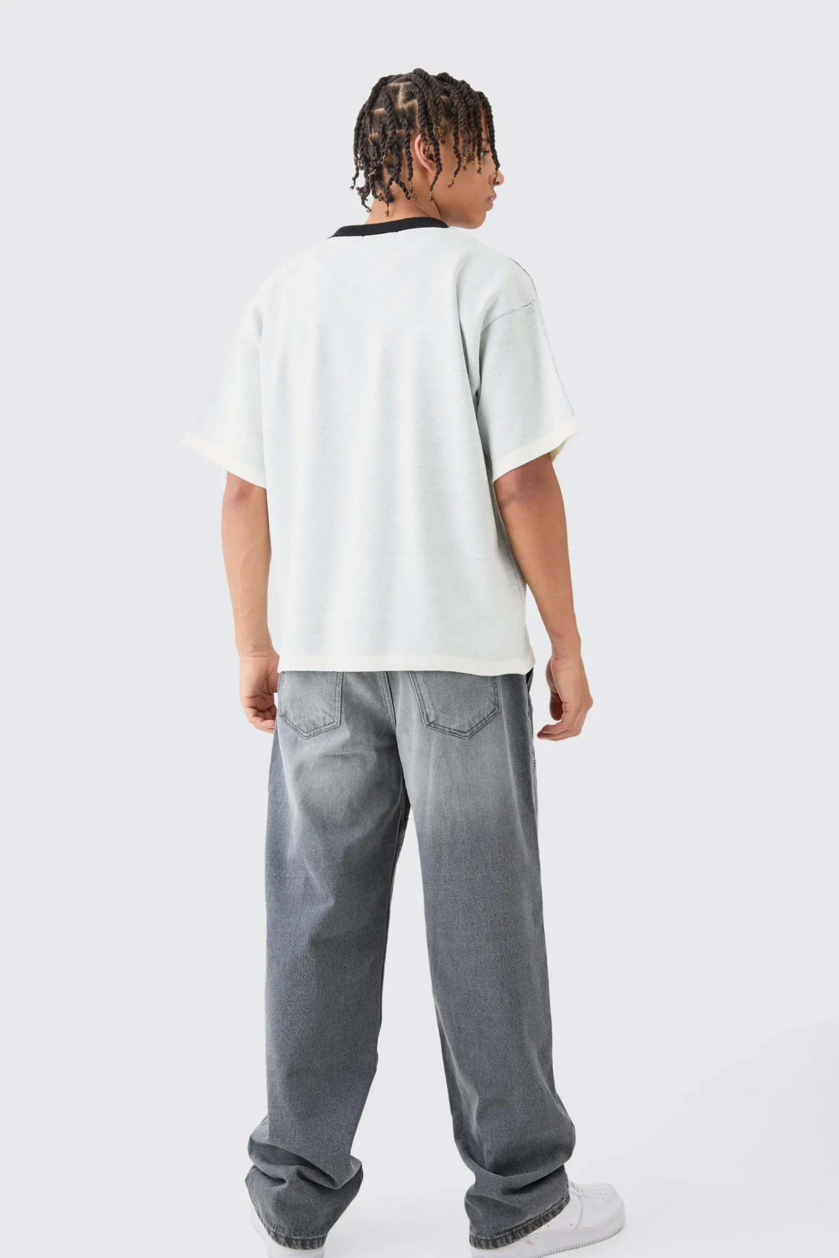 boohooMAN Boxy Jacquard Knit Floral Detail Shirt In | UK| Shirts