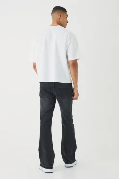 Boxy Jersey Twill Embroidery Limited T-shirt | UK^boohooMAN