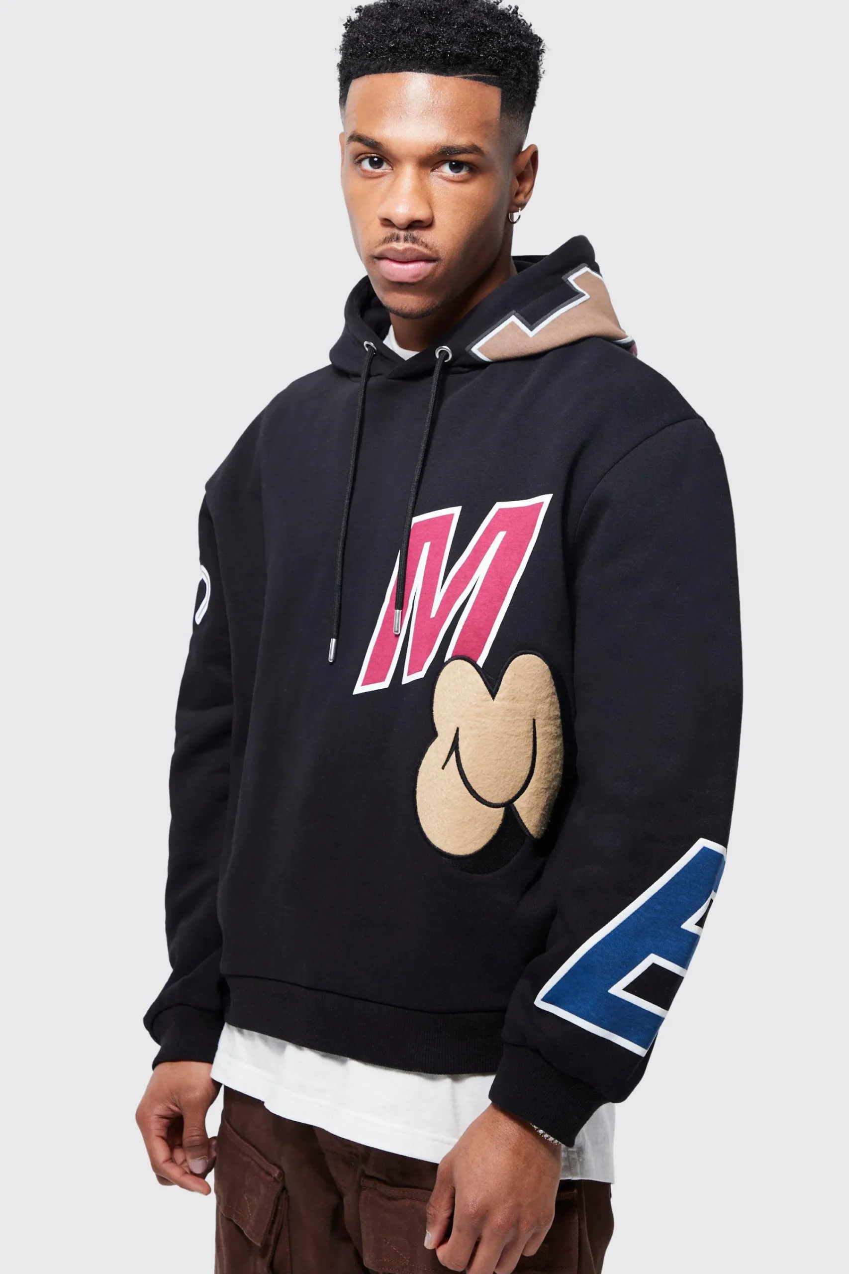 boohooMAN Boxy Large Scale Varsity Hoodie | UK| Hoodies & Sweatshirts
