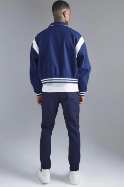 boohooMAN Boxy Melton Bomber With Contrast Trims | UK| Coats & Jackets