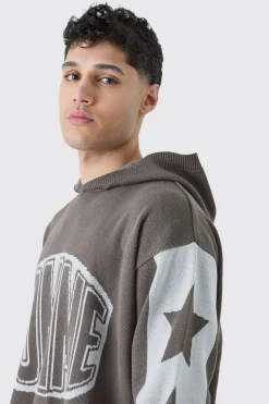 boohooMAN Boxy Moto Graphic Hoodie | UK| Knitwear