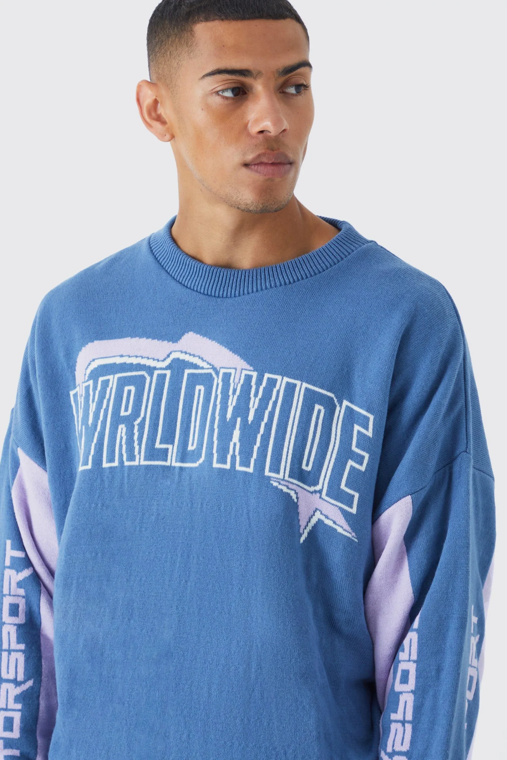 boohooMAN Boxy Moto Knitted Jumper | UK| Knitwear