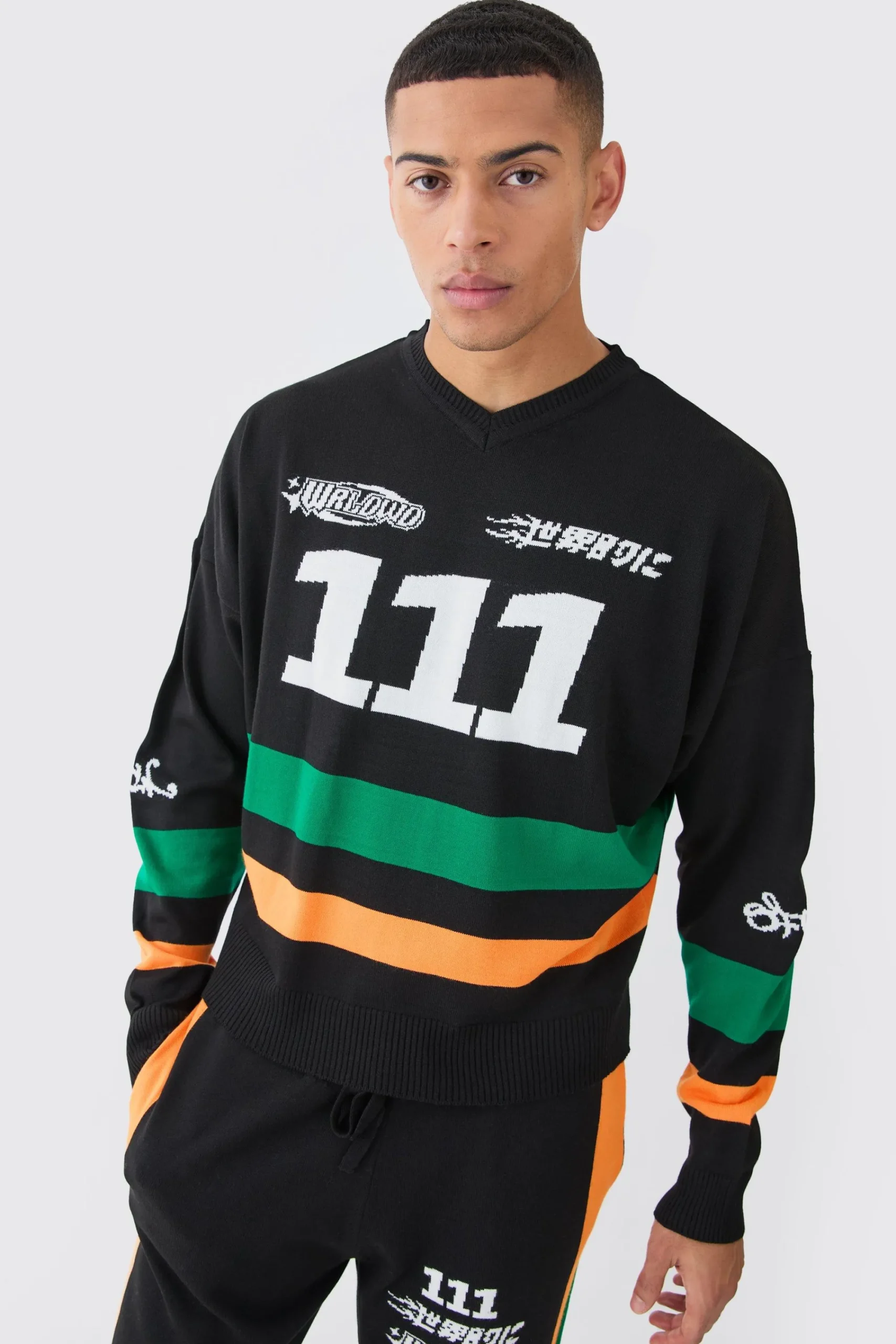 boohooMAN Boxy Moto Knitted Jumper | UK| Knitwear