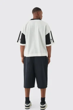 boohooMAN Boxy Moto Knitted Polo | UK| Knitwear