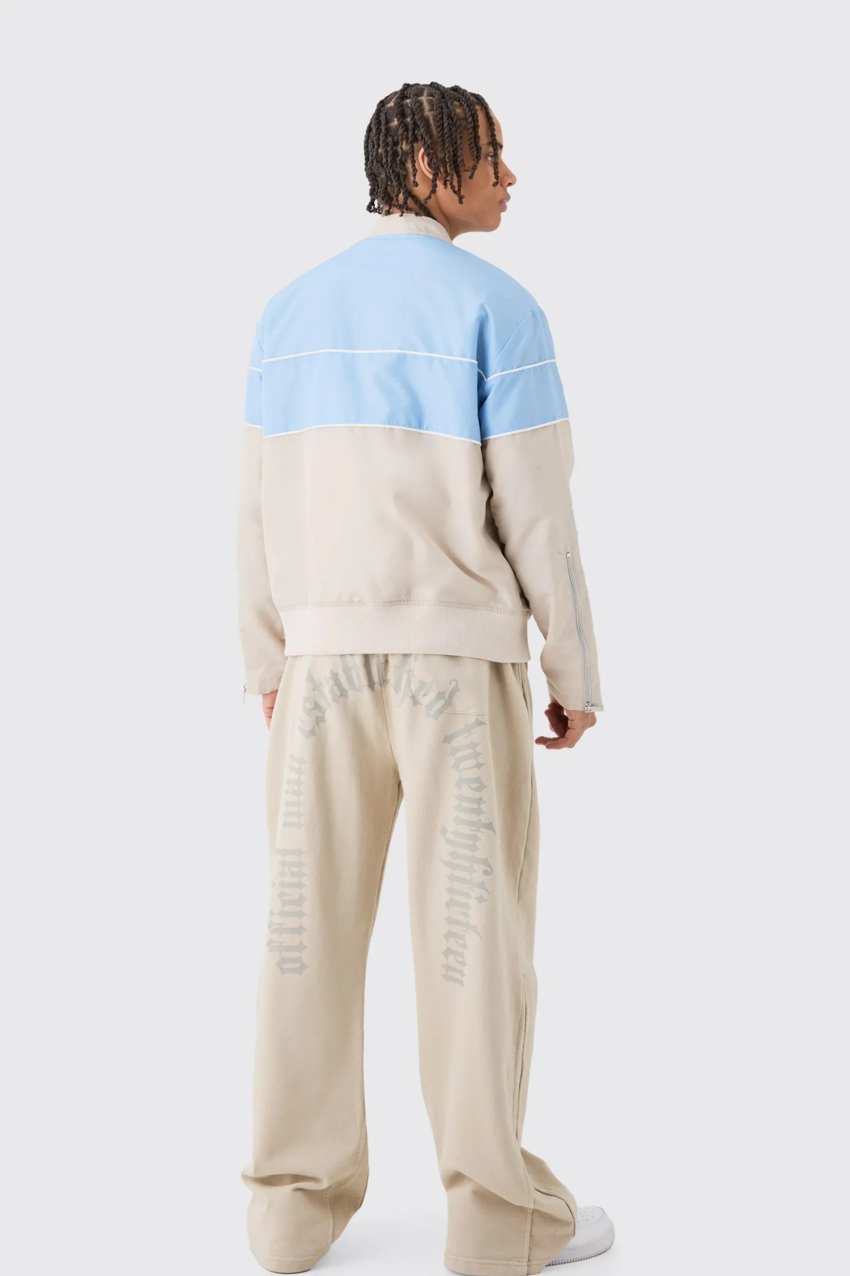 boohooMAN Boxy Nylon Collarless Moto Jacket | UK| Coats & Jackets