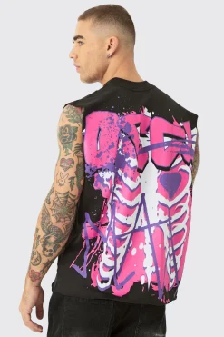 Boxy OFCL Ribcage Print Tank | UK^boohooMAN Sale
