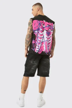 Boxy OFCL Ribcage Print Tank | UK^boohooMAN Sale