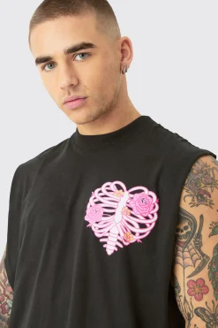 Boxy OFCL Ribcage Print Tank | UK^boohooMAN Sale