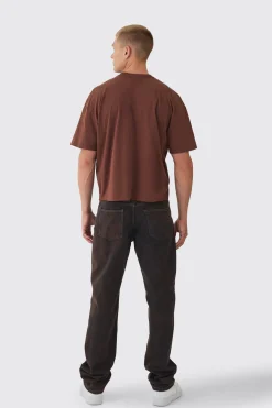 Boxy OFCL Wash Print T-Shirt | UK^boohooMAN