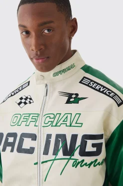 boohooMAN Boxy Official Pu Moto Jacket In | UK| Coats & Jackets