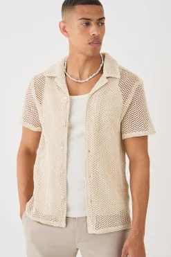 boohooMAN Boxy Open Stitch Shirt | UK| Shirts