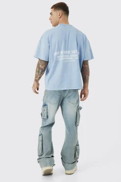 Boxy Overdyed Heavyweight Graphic T-shirt | UK^boohooMAN Outlet