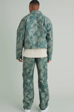 boohooMAN Boxy Pixelated Camo Harrington | UK| Coats & Jackets