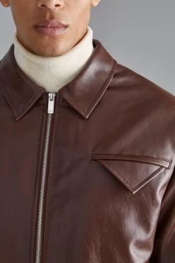 boohooMAN Boxy Pu Harrington | UK| Coats & Jackets