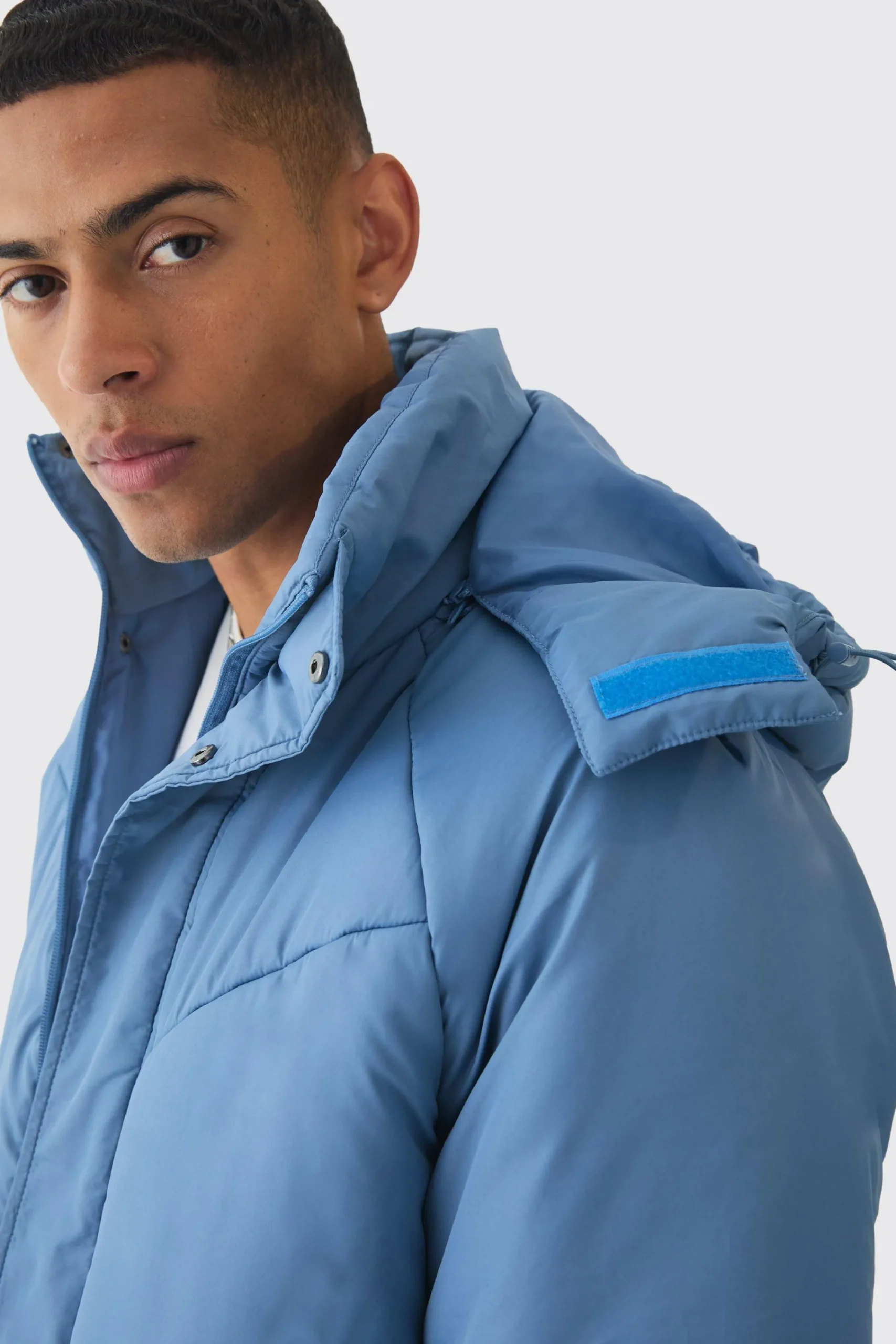 boohooMAN Boxy Quilted Hooded Puffer Coat In | UK| Coats & Jackets