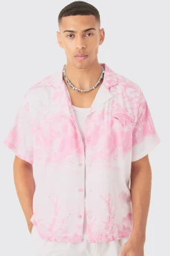 boohooMAN Boxy Revere Floral Short Sleeve Shirt | UK| Shirts