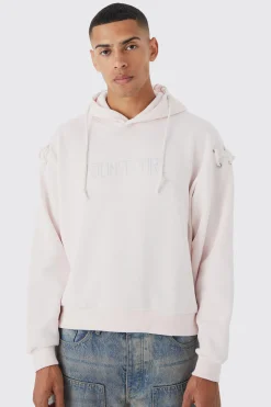 boohooMAN Boxy Rope Eyelet Hoodie | UK| Hoodies & Sweatshirts