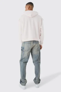 boohooMAN Boxy Rope Eyelet Hoodie | UK| Hoodies & Sweatshirts