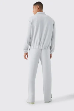 boohooMAN Boxy Scuba Zip Through Embroidered Jacket | UK| Coats & Jackets