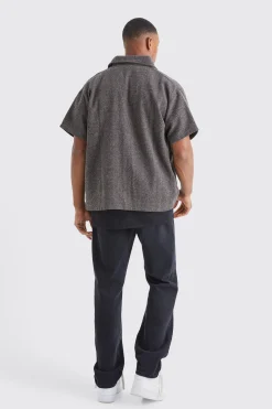 boohooMAN Boxy Short Sleeve Jacquard Shirt | UK| Shirts