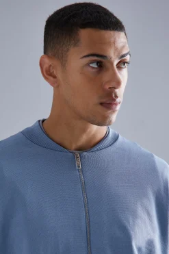 boohooMAN Boxy Smart Knitted Bomber | UK| Coats & Jackets