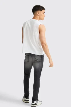 Boxy Talk Pride To Me Distressed Tank | UK^boohooMAN New